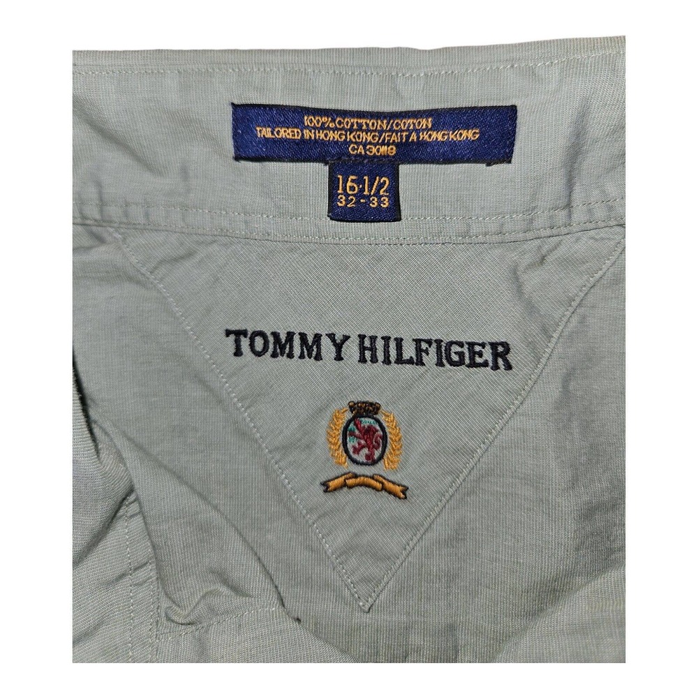 Vintage Y2K Tommy Hilfiger Dress Shirt 32-33 Men's Button Up Long Sleeve - Picture 1 of 9